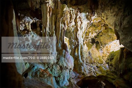 Une grotte calcaire de Talava Arches, l'île de Niue, Pacifique Sud