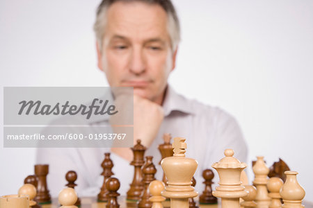 Man Playing Chess