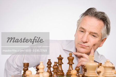 Man Playing Chess