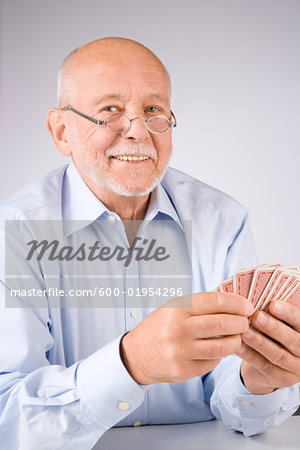Man with Playing Cards Man with Playing Cards