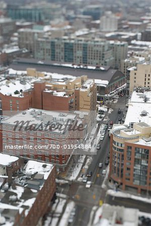 Aerial View of Downtown Toronto, Ontario, Canada