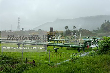 Geothermal Power Station, Dieng Plateau, Central Java, Java, Indonesia