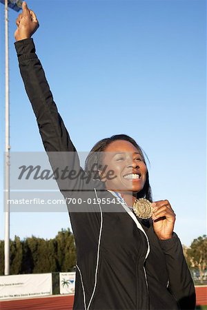 Woman with Medal