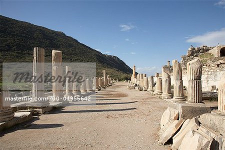 Säulen der Ruinen, Ephesus, Türkei