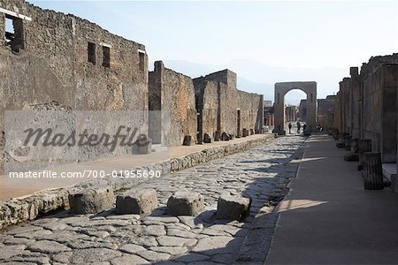 Roadway and Ruins, Pompeii, Italy