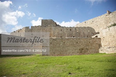 Äußere des Fort, Rhodos, Griechenland