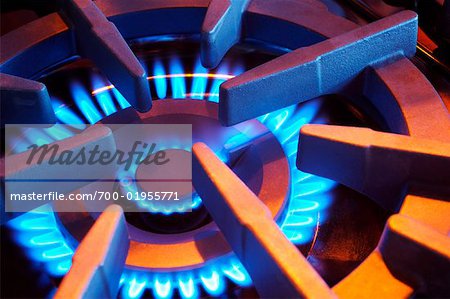 Close-up of Gas Stove