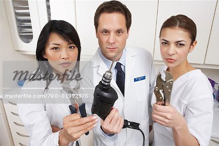 Portrait of Dentists with Power Tools