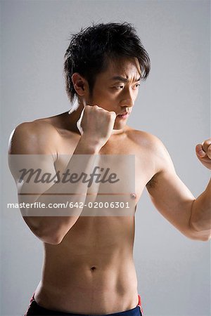 a male Sanshou athlete