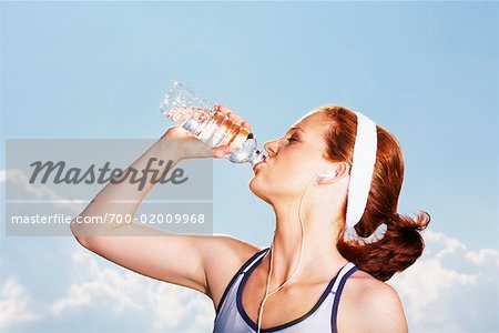 Portrait of Jogger with Water Bottle