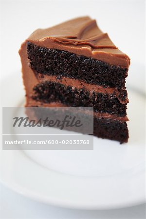 Stück Schokolade Kuchen