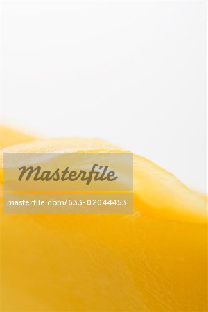 Mango fruit flesh, extreme close-up