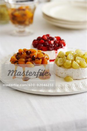 Fruit Compotes on Brie Cheese