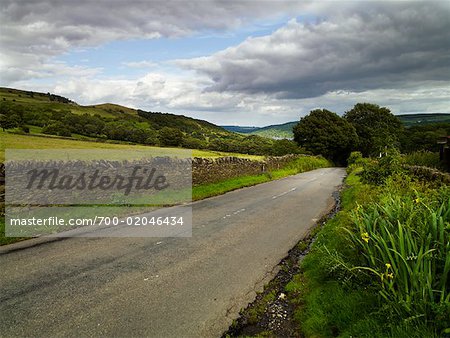 Route rurale, Peak District, Angleterre