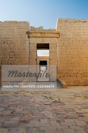 Medinet Habu Tempel, Westjordanland, Luxor, Ägypten