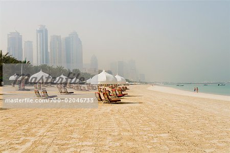 La plage de Jumeirah, l'un et seul hôtel Royal Mirage, Dubai, Émirats Arabes Unis