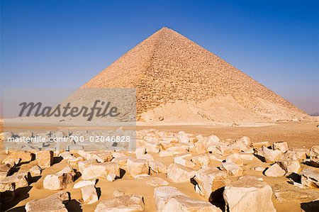 La pyramide rouge, domaine de pyramide de Dashur, Égypte