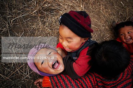 Children Playing, Everest Base Camp, Lukla, Nepal