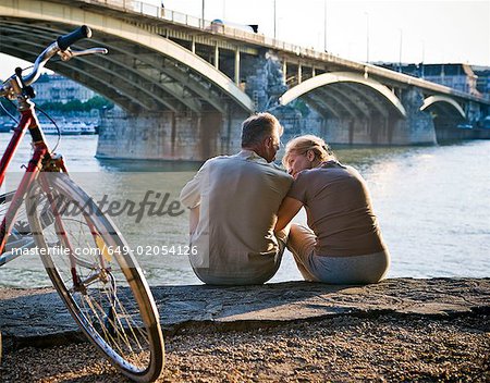 Couple by riverside