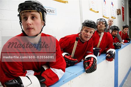 Hockey Players on the Bench