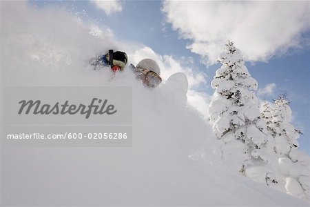 Telemark Skiing, Furano, Hokkaido, Japan