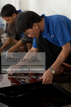 Men at the Artist Center for the Disabled, Vietnam