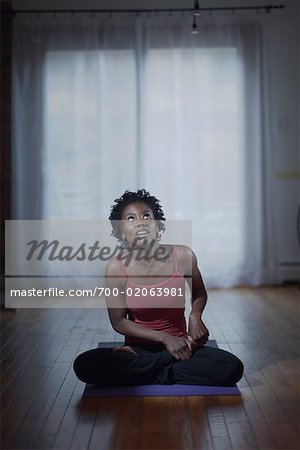 Portrait of Woman Doing Yoga