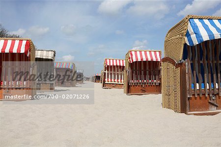 Beach Huts, Timmendorfer Strand, Schleswig-Holstein, Germany
