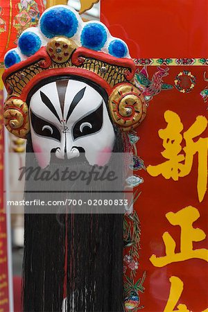 Chinois masque, Chinatown, Bangkok, Thaïlande