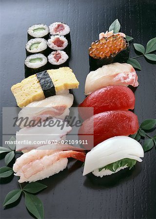 Sélection de sushi