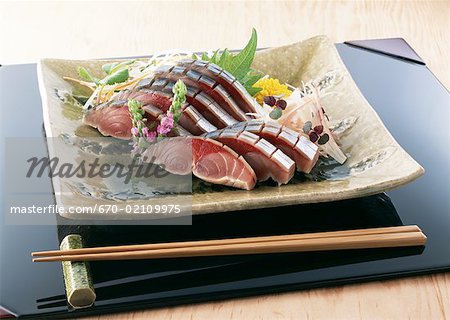 Sashimi de maquereau vinaigré Sashimi de maquereau vinaigré
