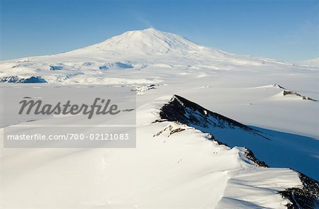 Ross Ice Shelf and Mount Erebus, Near McMurdo Station, Ross Island McMurdo Sound, Ross Sea, Ross Dependency, Antarctica