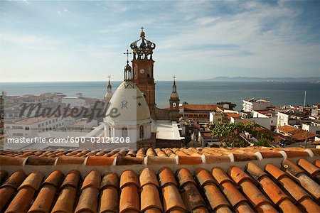 Overview of Old Puerto Vallarta, Jalisco, Mexico