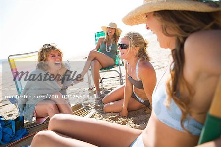 Group of Women on Beach, Newport Beach, California