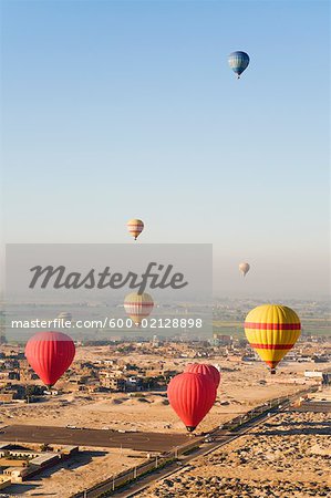 Ballons à Air chaud, West Bank, Luxor, Égypte