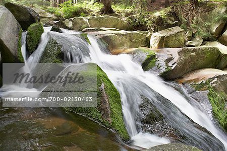 Heinrich Heine Wanderweg, Ilse River, Harz montagnes, le Parc National du Harz, Saxe-Anhalt, Allemagne