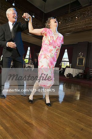 Senior couple on the dance floor.