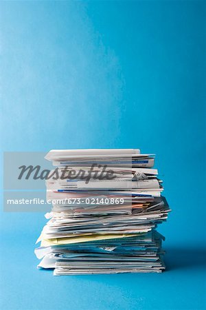 Large stack of bills and mail