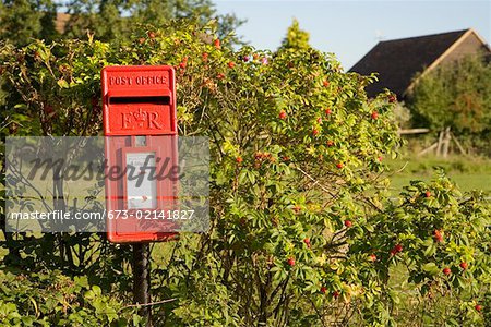 Boîte aux lettres rouge, Kent, Royaume-Uni