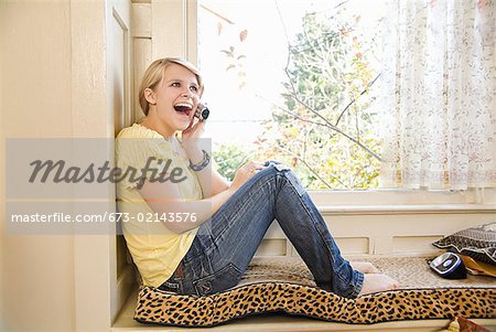 Teenaged girl taking on cell phone