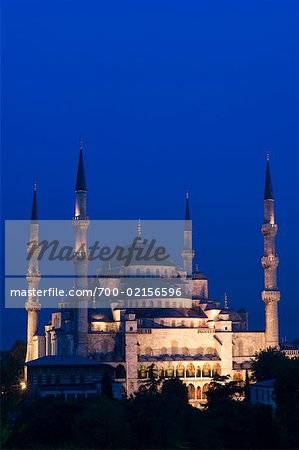 La mosquée bleue nuit, Istanbul, Turquie