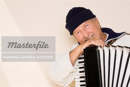 Portrait of Man with Accordion