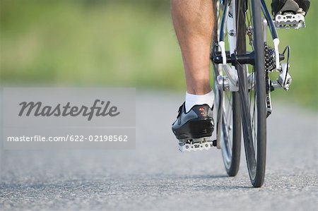 Detail der Radfahrer fahren