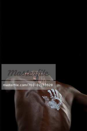 Man with Handprint on Back