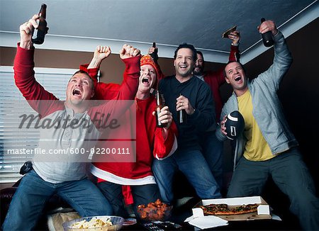 Men Watching Sports on TV