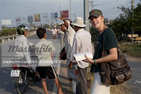 Tourist in Mekong Delta, Vietnam