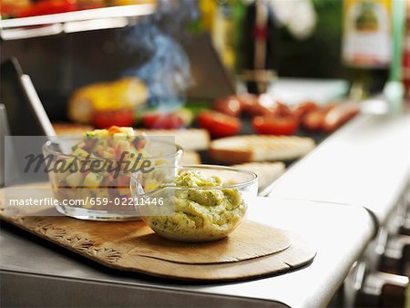 Green tomato chutney and salsa (for barbecue)