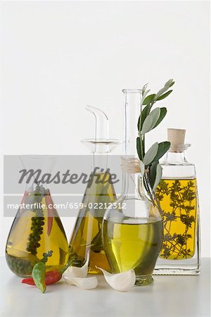 Various herb and spice oils