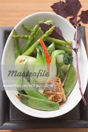 Steamed vegetables with chilli (Asia)