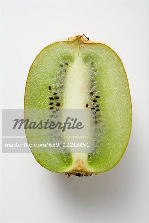 Half a kiwi fruit (longitudinal section)